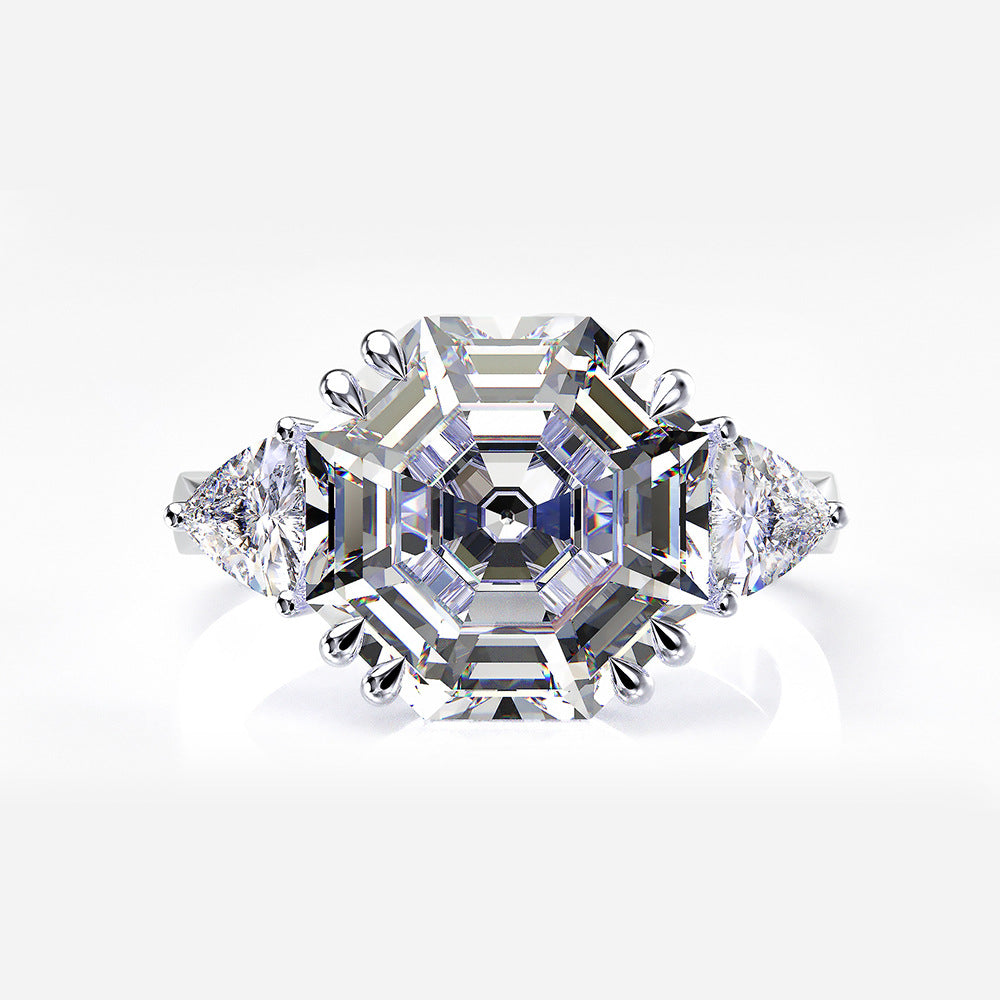 Asscher Cut Ring Kiaan Jewels