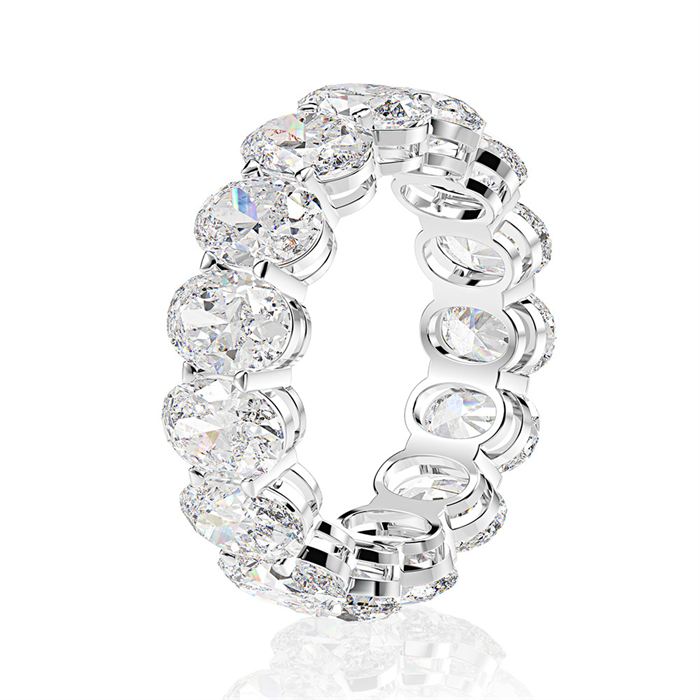 Oval CZ Sterling Silver Ring Kiaan Jewels