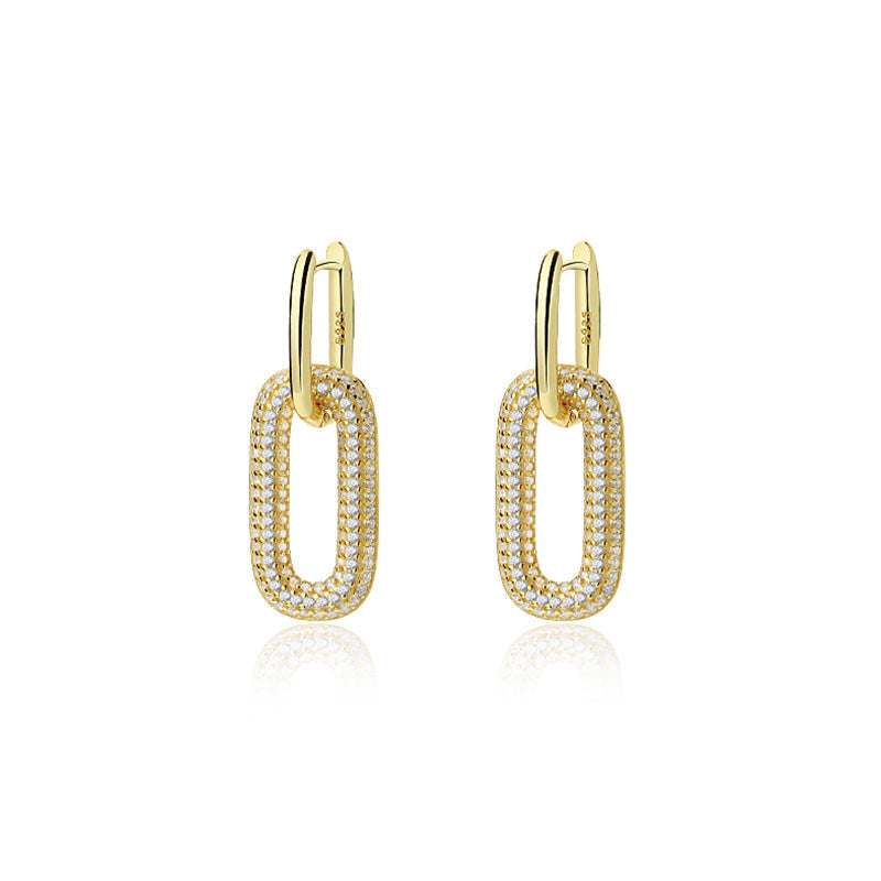 Oval Hollow Leverback Dangling Earrings Kiaan Jewels