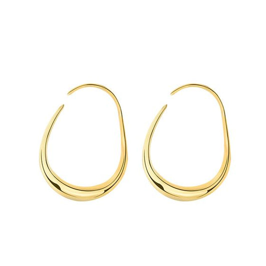 Oval Hoop Earrings Kiaan Jewels