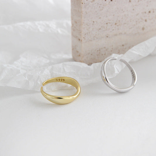 Simple Wave Adjustable Ring Kiaan Jewels