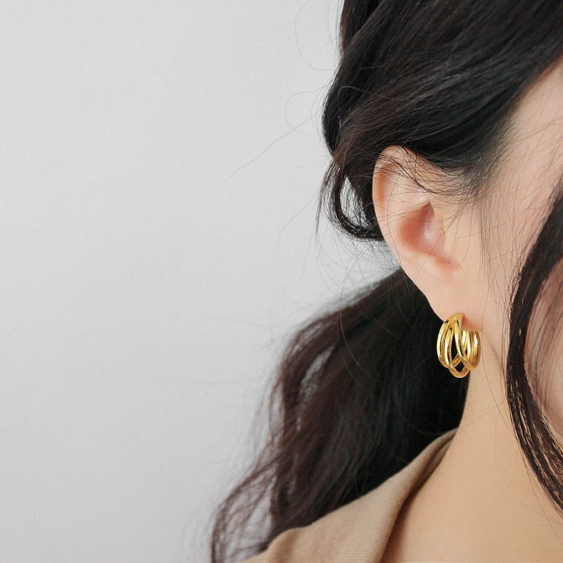 Trio Hoop Earrings Kiaan Jewels