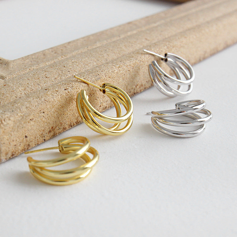 Trio Hoop Earrings Kiaan Jewels